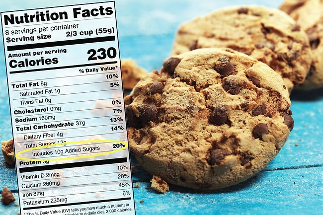 Cookies nutrition facts added sugars