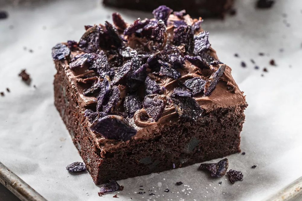 Purple potato brownie