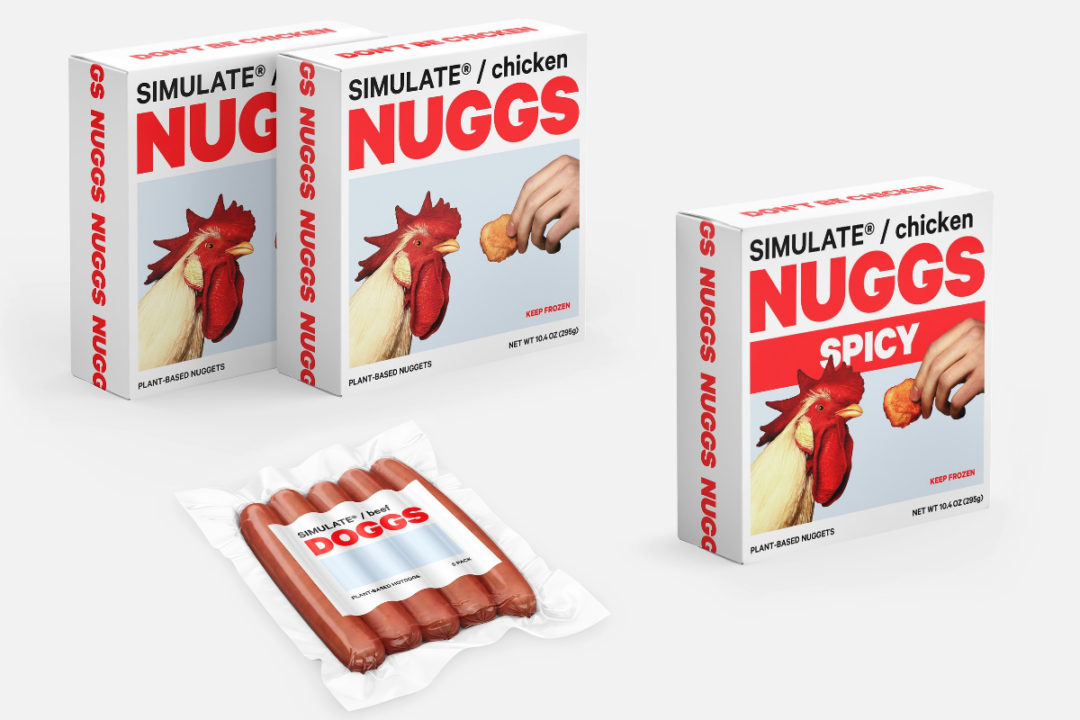 Simulate Nuggs plant-based chicken nuggets and hot dogs