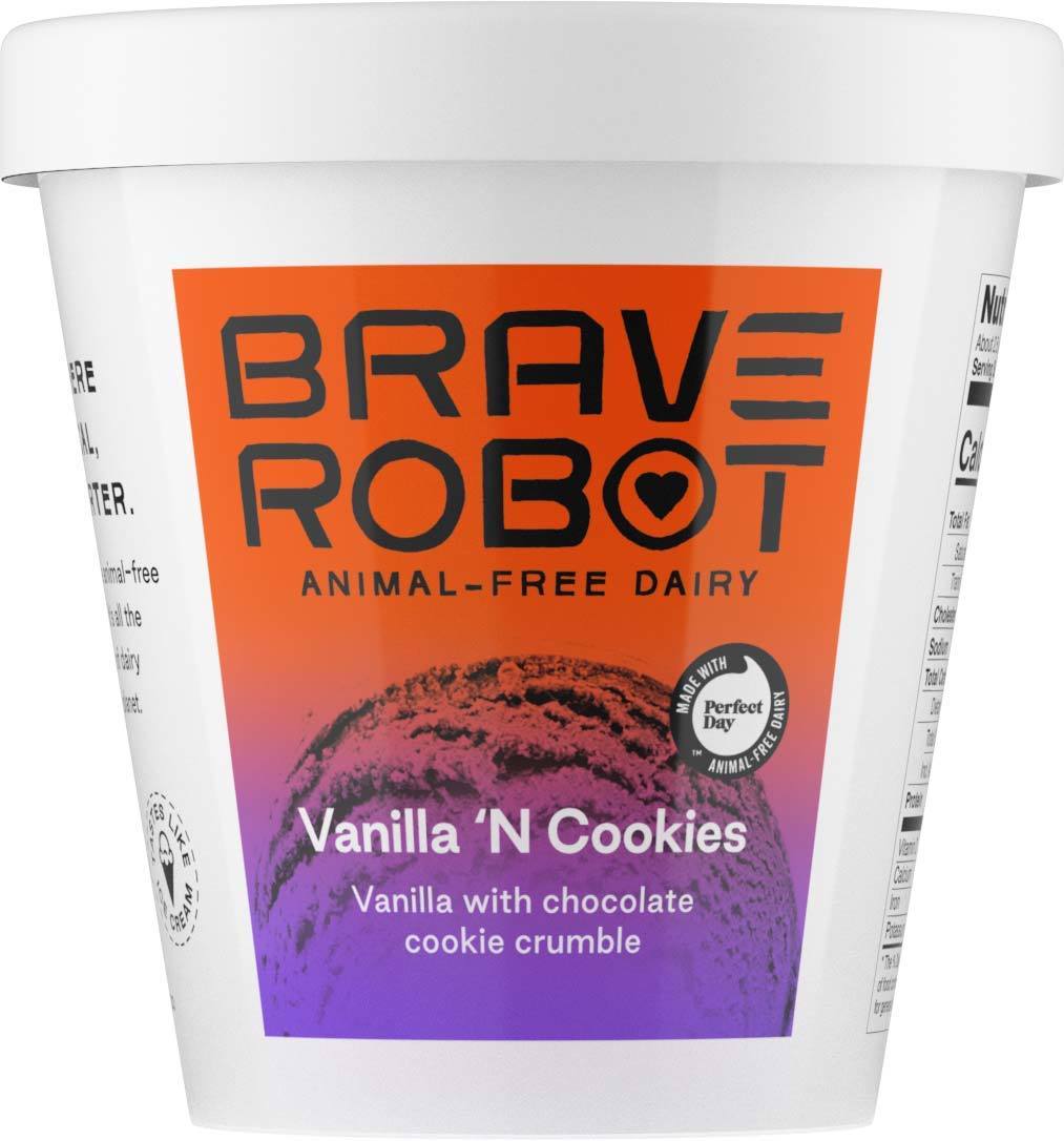 Brave Robot dairy-free vanilla n' cookies ice cream