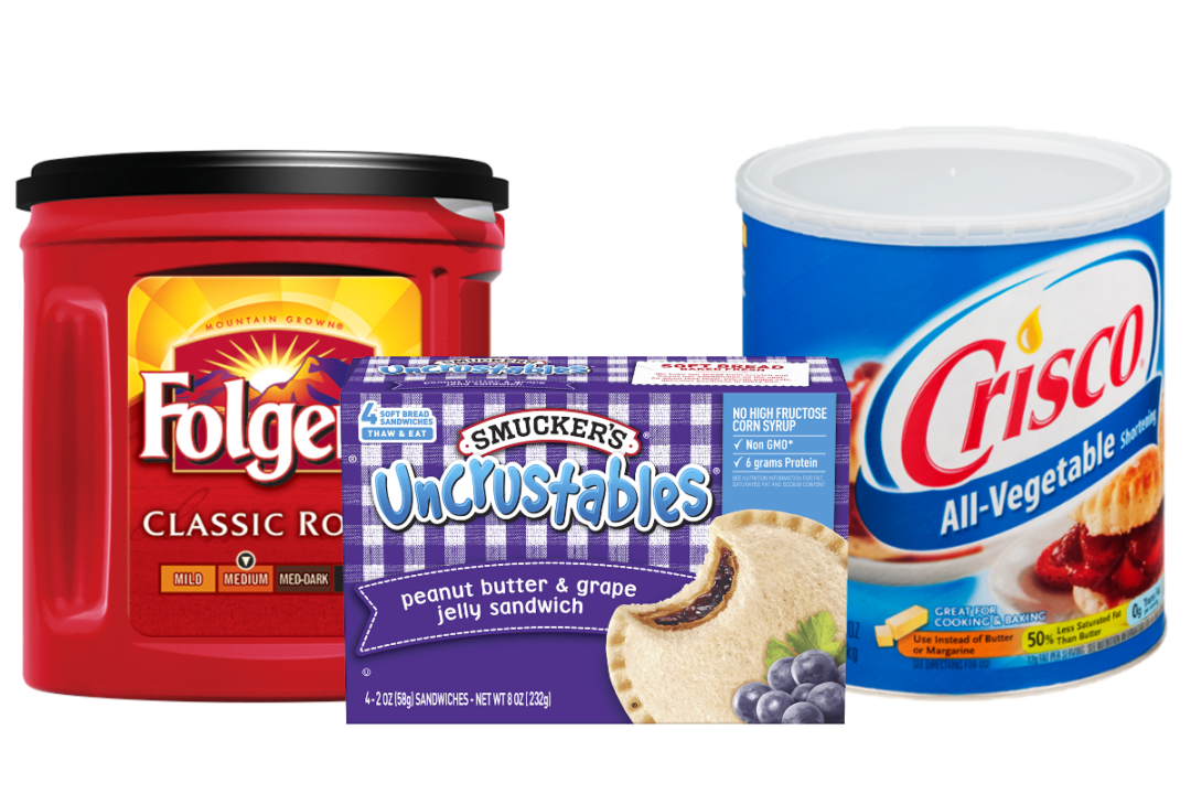 JM Smucker Co.'s Folger's Coffee, Uncrustables and Crisco products