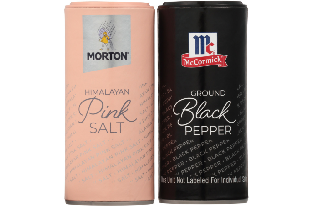 Morton salt McCormick pepper shakers