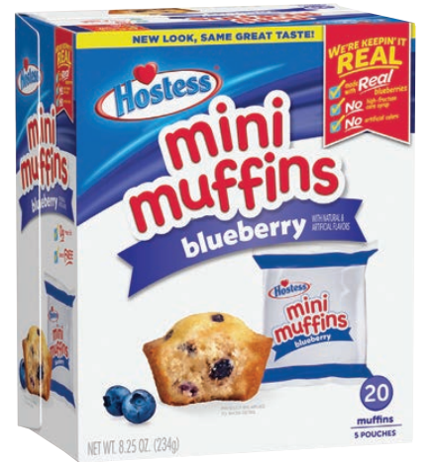 mini blueberry muffins from Hostess