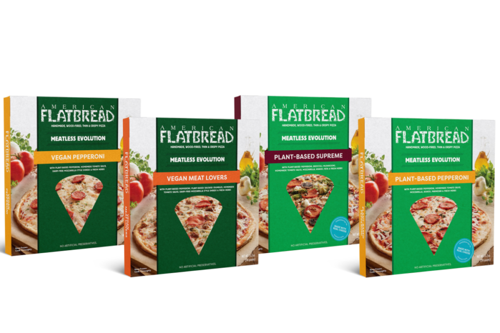 Meatless Evolution vegan and vegetarian pizzas from American Flatbread