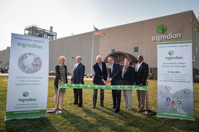 Ingredion plant-based protein manufacturing facility ribbon cutting
