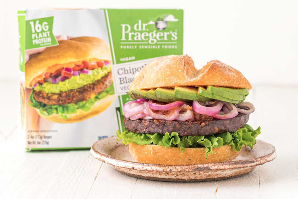 Dr. Praeger’s Sensible Foods chipotle black bean burger