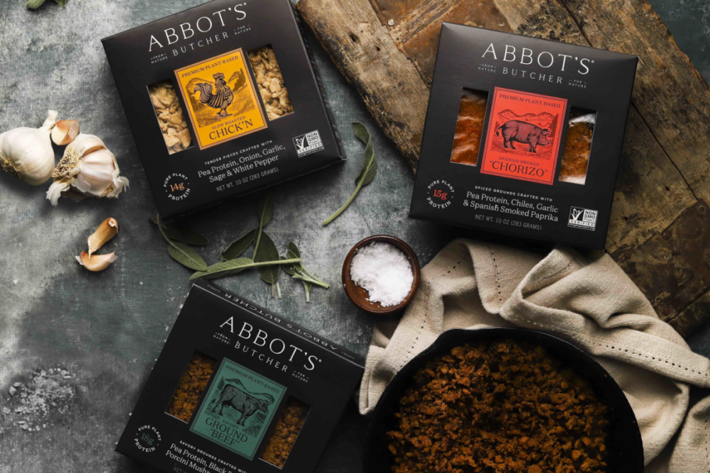 Plant-based chicken, chorizo and ground beef alternatives from Abbot's Butcher
