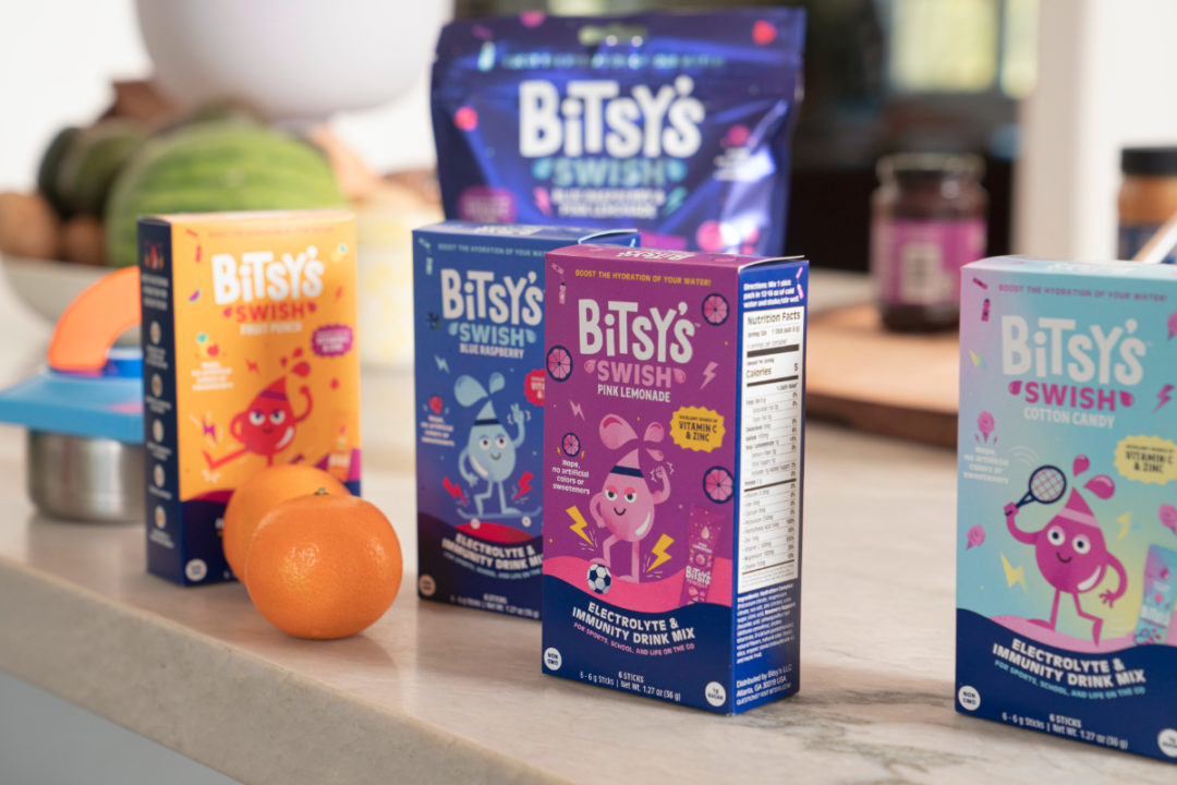 Bitsy’s Swish hydration and immunity drink mixes