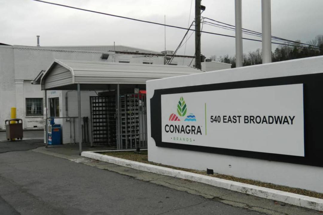 Exterior of Conagra Brands' plant in Newport, Tenn.