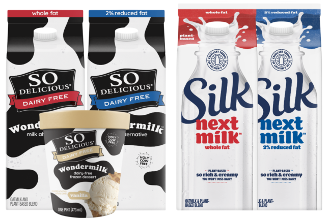 Silk Nextmilk and So Delicious Wondermilk products from Danone North America