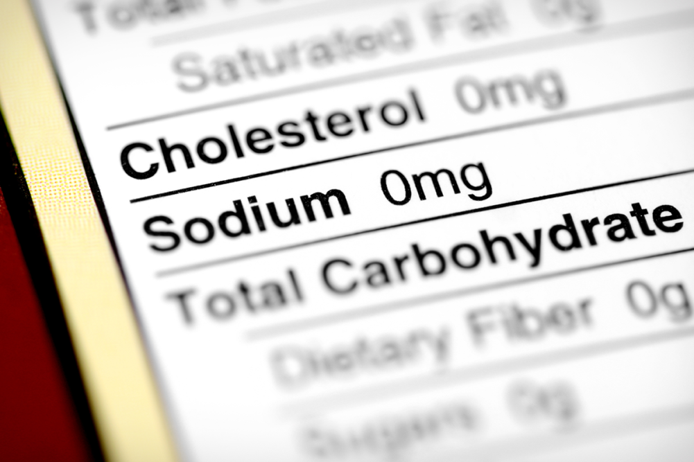 Sodium on Nutrition Facts Panel