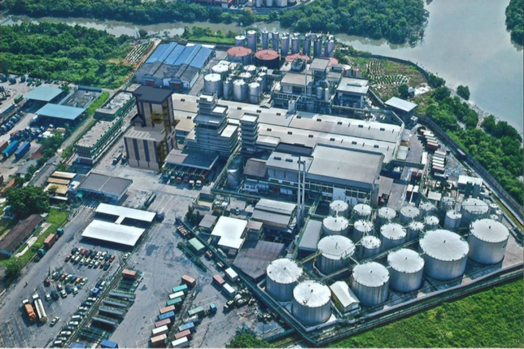 Aerial view of Cargill's specialty fats production plant in Port Klang, Malaysia