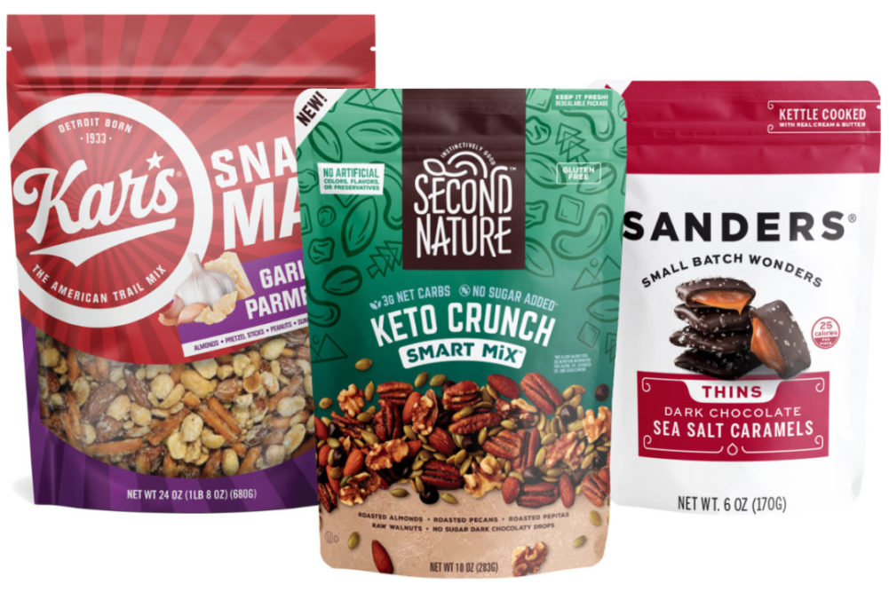 Variety of snack products from second nature brands
