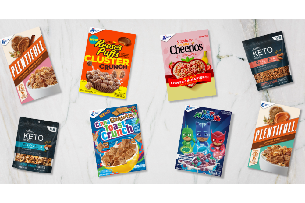 Variety of new General Mills cereals