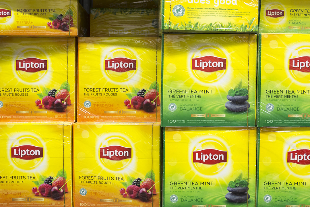 Lipton tea boxes