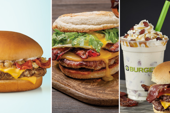 New menu items featuring bacon