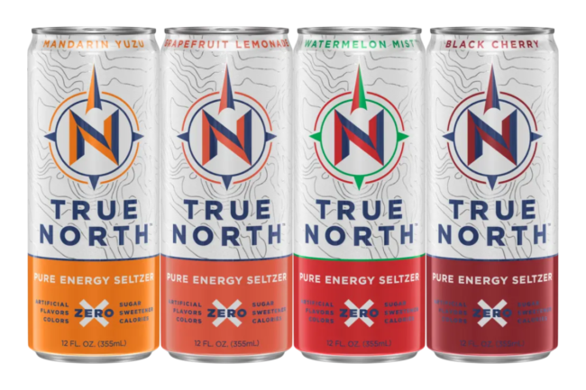 Variety of True North energy beverages