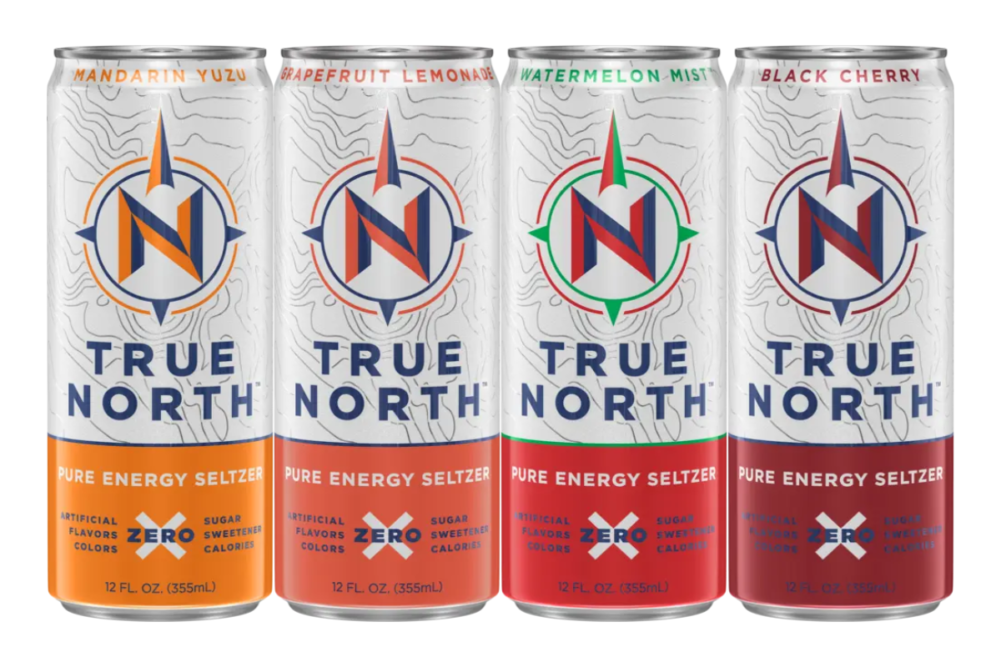 Variety of True North energy beverages