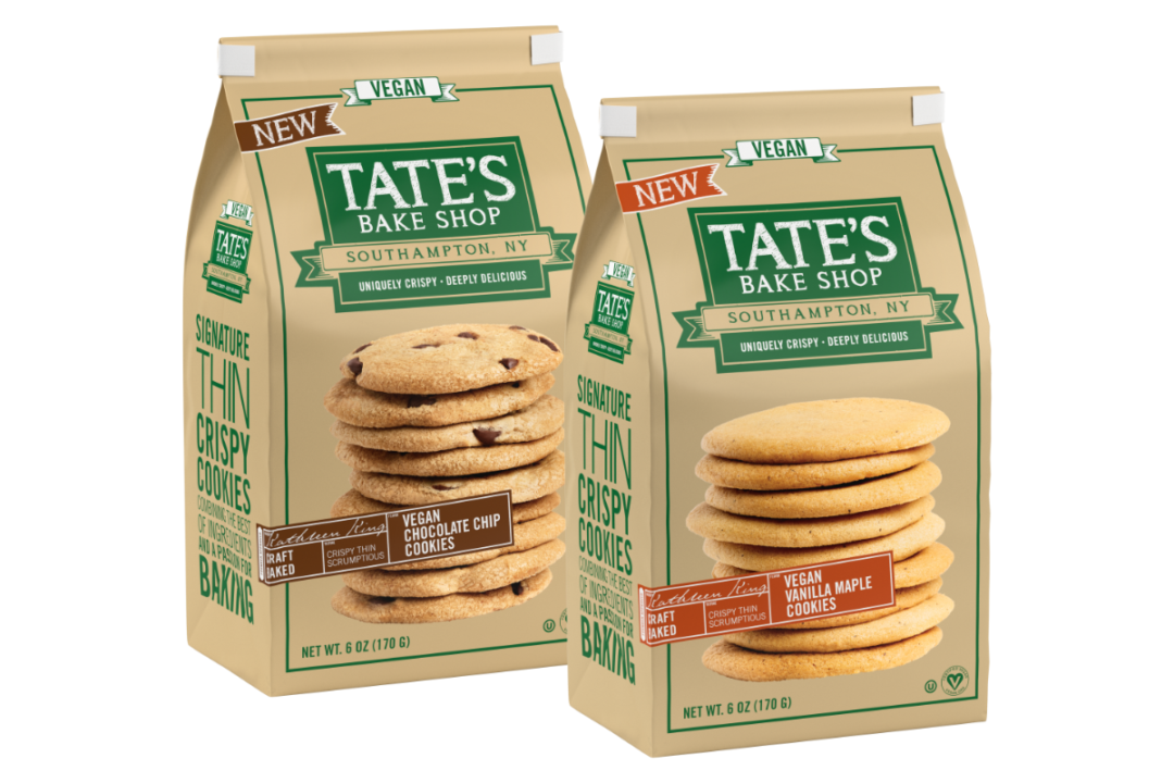 Vegan chocolate chip and maple vanilla cookies from Tate's Bake Shop