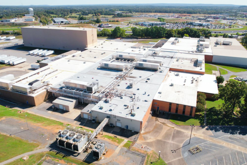 Aerial view of Westrock Coffee Co.'s facility in Conway, Ark. 