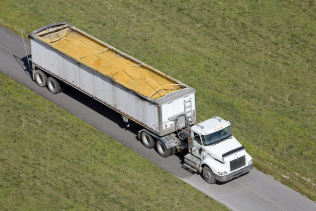 Truck Hauling Corn