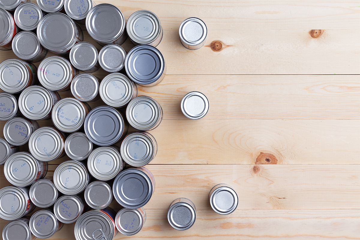 Cans of soup