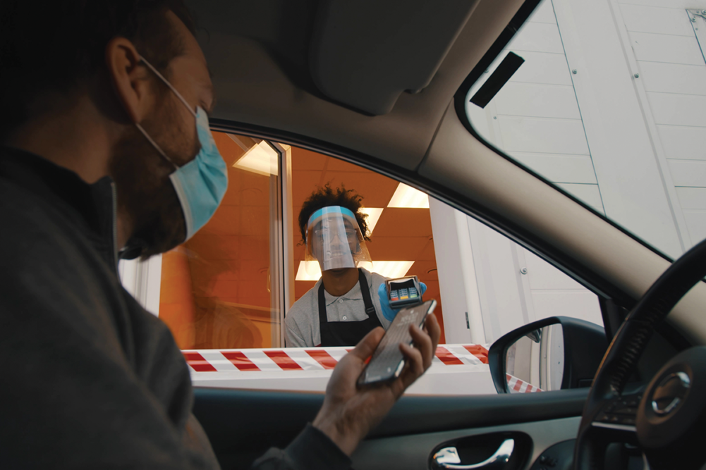 Fast-food drive-thru window