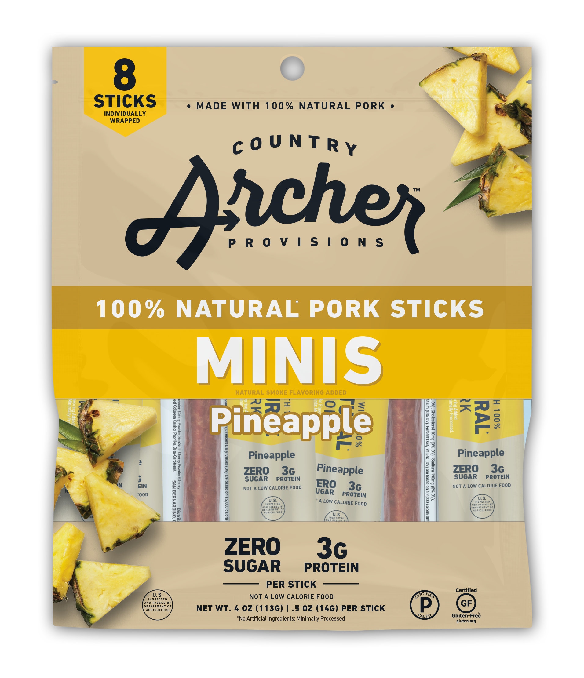 pineapple pork jerky from Country Archer Jerky Co.