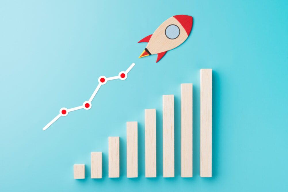 Investment growth graphic