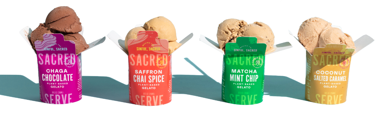 Sacred Serve gelato lineup
