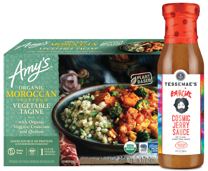 Spicy offerings from Amy's Kitchen and Tessemae’s