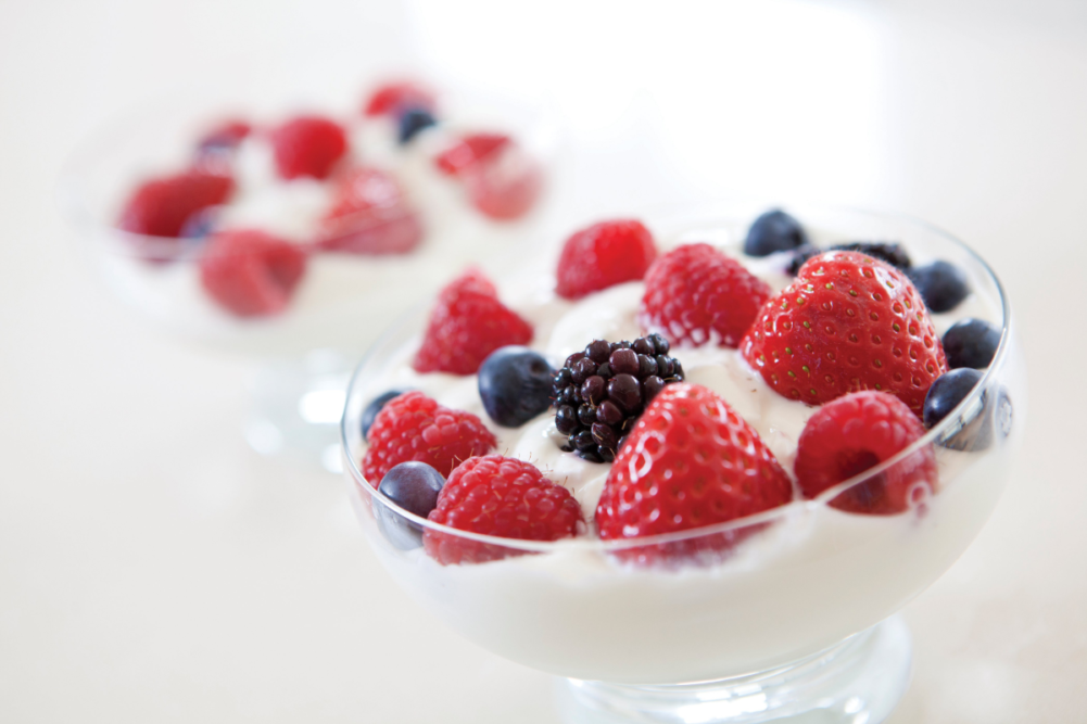 Yogurt with fresh fruit