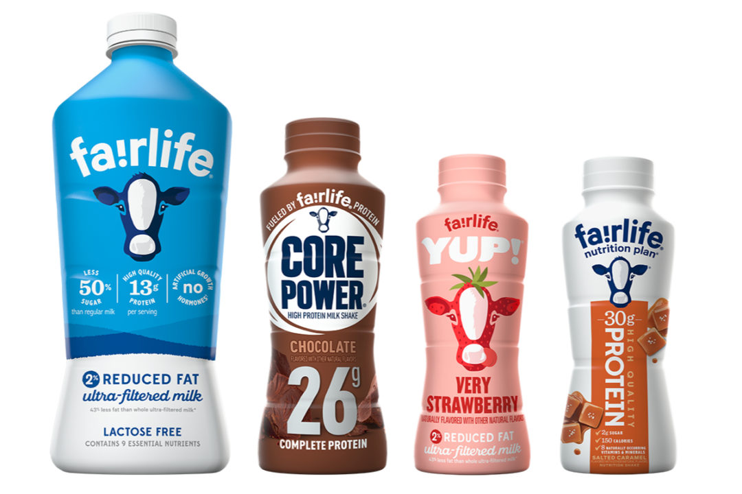 Fairlife ultra-filtered milk, Core Power, Yup and Nutrition Plan