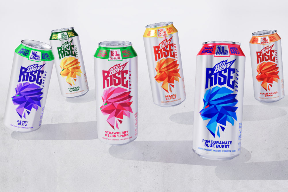 Mtn Dew Rise Energy drinks