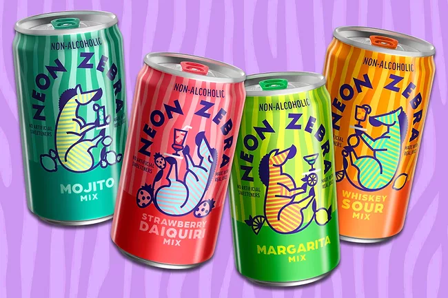 Neon Zebra non-alcoholic cocktail mixers