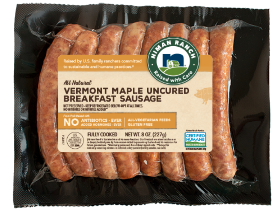 Niman Ranch Vermont Maple Uncured Breakfast Sausage