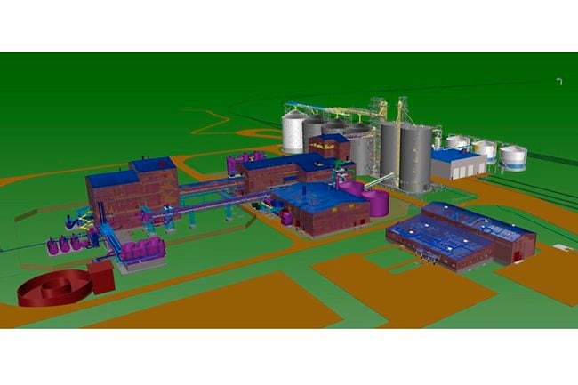 Cargill canola plant in Regina, Sask, rendering