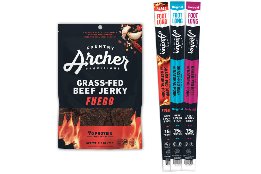 Country Archer Fuego beef jerky and Footlong Meat Sticks