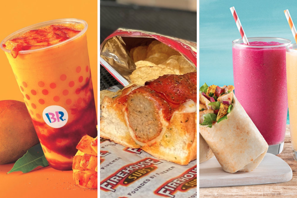 New menu items from Baskin-Robbins, Firehouse Subs, Tropical Smoothie Cafe