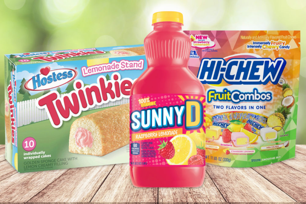 Lemonade flavored new products from Hostess, Harvest Hill Beverage Co. and Morinaga America