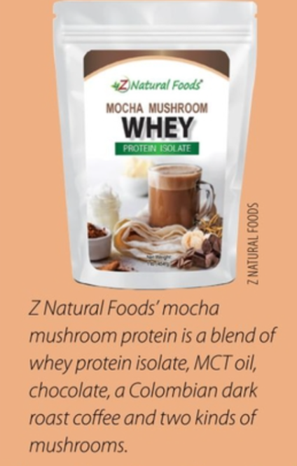 Mocha mushroom protein from Z Natural Foods