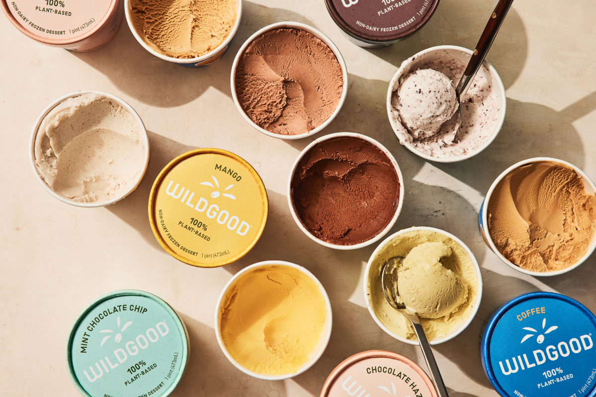 Wildgood non-dairy frozen desserts open pints