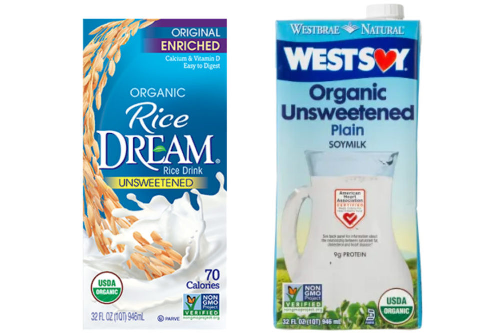 Rice Dream and WestSoy plant-based milks