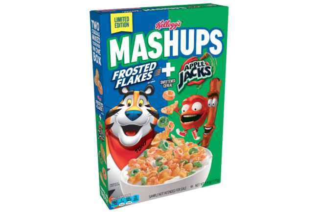 Kellogg’s Mashups Frosted Flakes and Apple Jacks cereal