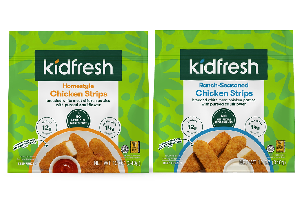 Homestyle- and ranch-seasoned chicken strips from Kidfresh