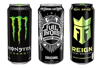 Monster, Full Throttle and Reign Total Body Fuel energy drinks from Monster Beverage Corp.