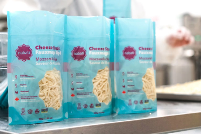 Nabati plant-based cheese production and packaging