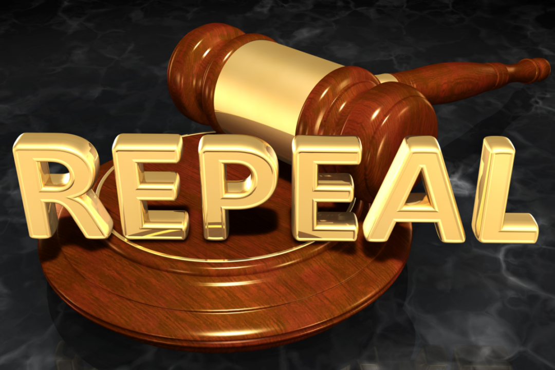 Repeal Legal Gavel concept