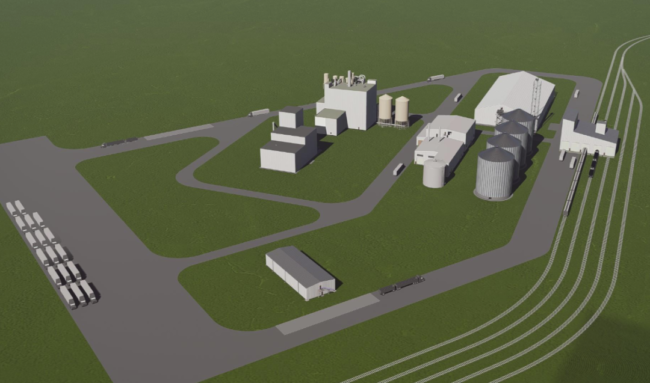 Shell Rock Soy Processing plant render