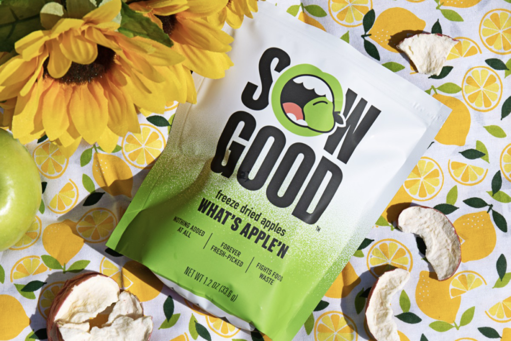 Freeze-dried apples from Sow Good Inc.